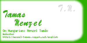 tamas menzel business card